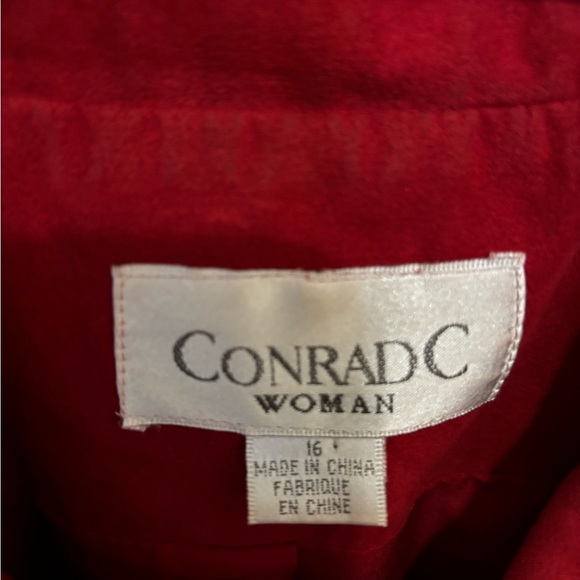 Conrad C Faux Suede Red Jacket - Picture 3 of 14